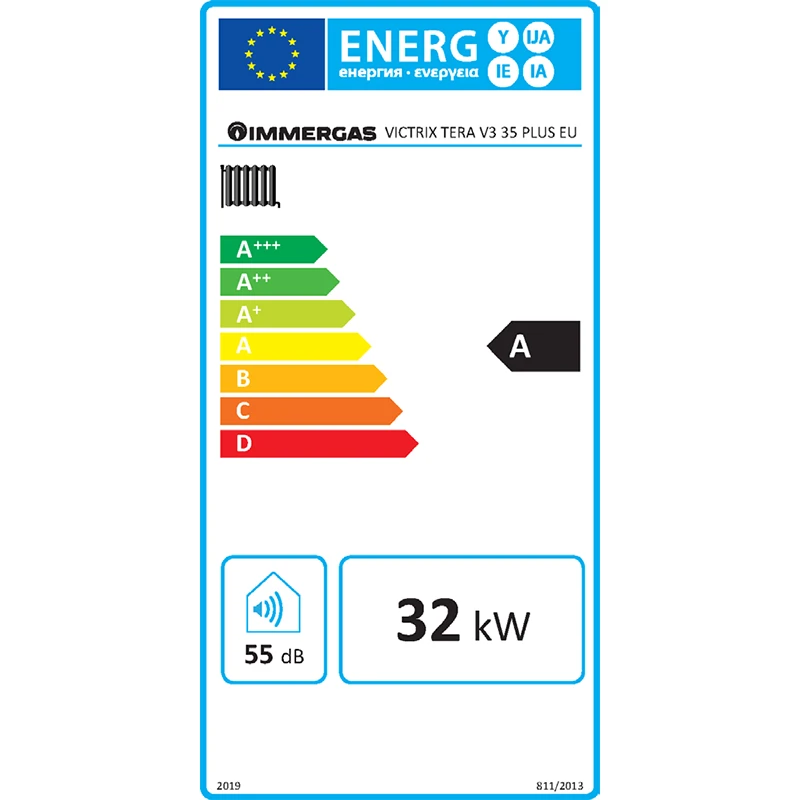 Immergas kondenzációs fali fűtő gázkazán, VICTRIX TERA V3 35 Plus EU