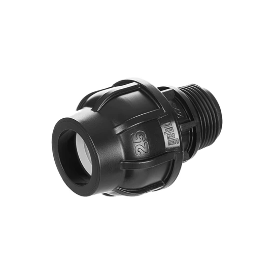 KPE csatlakozó idom, külső menetes,  32 mm - 1" KM, Gebo PA