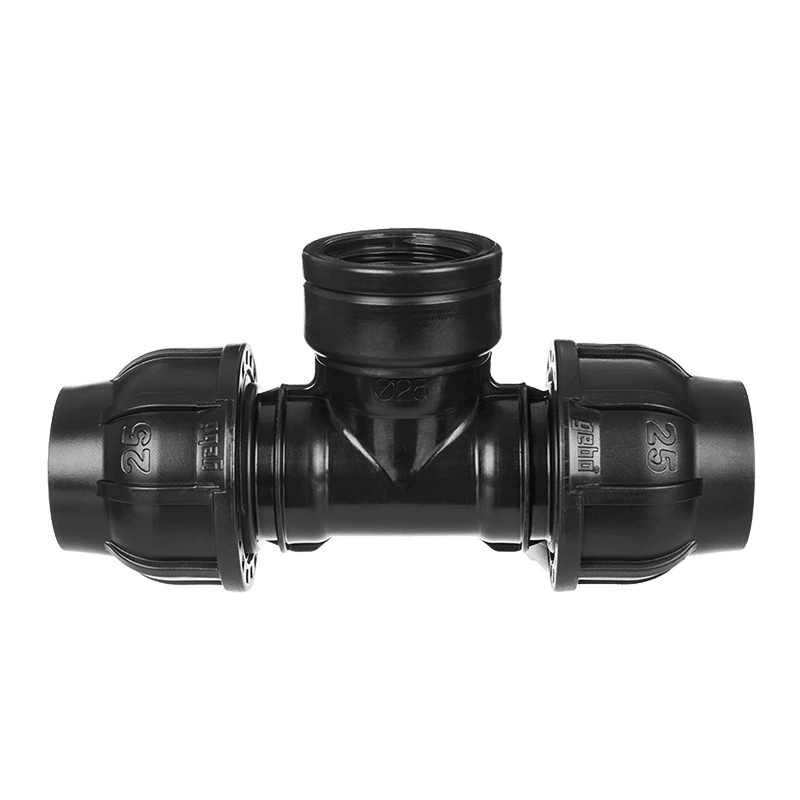 KPE tokos T-idom belsőmenetes, 50x6/4"×50mm, Gebo PTI