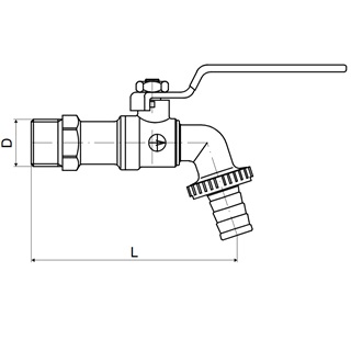 Kerticsap 3/4" DN20 tömlővéges, Slovarm