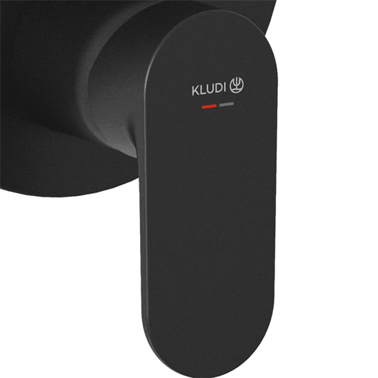 Kludi-X1 falba építhető csaptelep, kétfunkciós nyomógombos fekete