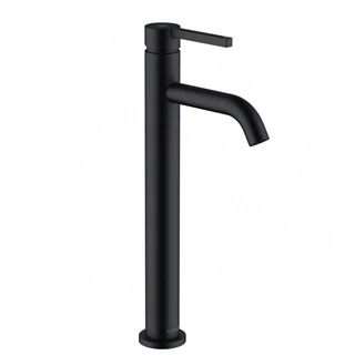 Kludi Nova Fonte Pura magasított egykaros mosdó csaptelep 335/240*130mm, lefolyó szelep nélkül, matt fekete felület