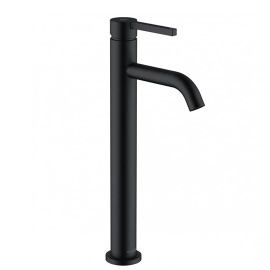 Kludi Nova Fonte Pura magasított egykaros mosdó csaptelep 335/240*130mm, lefolyó szelep nélkül, matt fekete felület