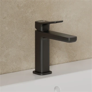 Kludi X3 - mosdócsaptelep 110 mit Push-Open lefolyó garnitúra, fekete