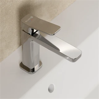 Kludi X3 mosdócsaptelep 110 , leer. Push-Open leer.,króm