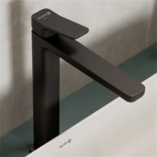 Kludi X3 mosdócsaptelep 110 , leer. Push-Open leer.,matt fekete