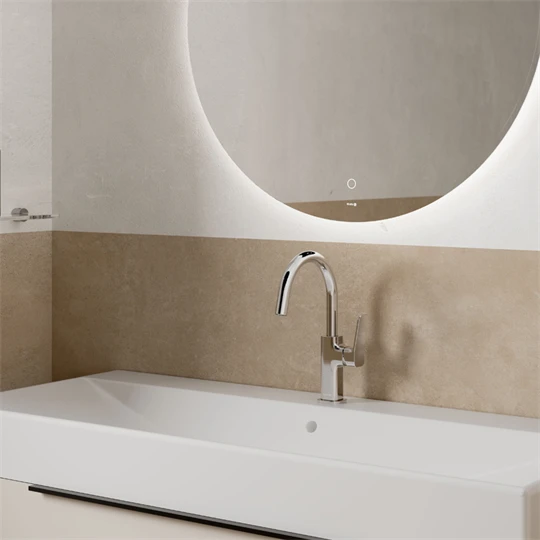 Kludi X3 oldalkaros mosdócsaptelep PUSH-OPEN leer. króm