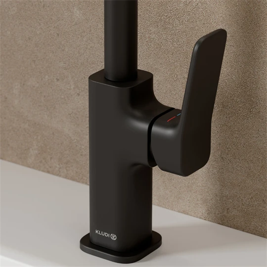 Kludi X3 oldalkaros mosdócsaptelep PUSH-OPEN leer. matt fekete