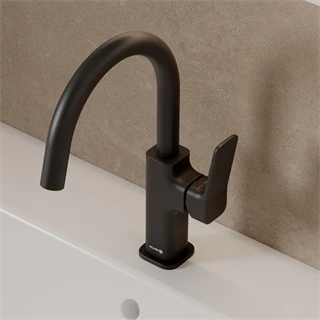 Kludi X3 oldalkaros mosdócsaptelep PUSH-OPEN leer. matt fekete