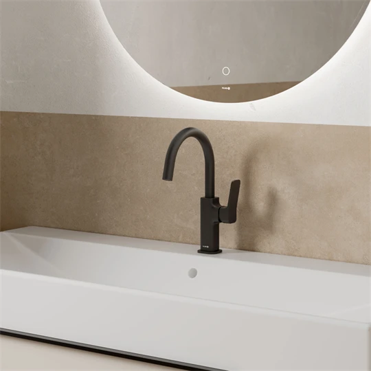 Kludi X3 oldalkaros mosdócsaptelep PUSH-OPEN leer. matt fekete