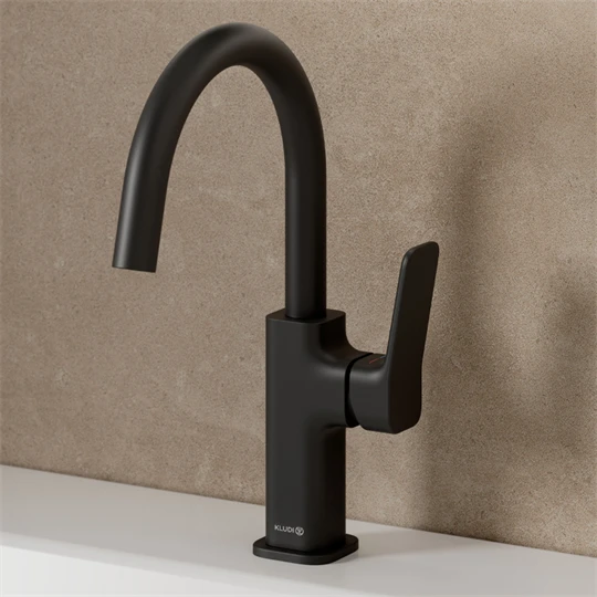 Kludi X3 oldalkaros mosdócsaptelep PUSH-OPEN leer. matt fekete