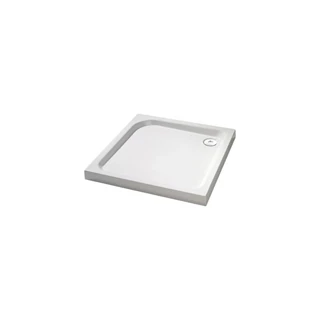 Kolo First szögletes zuhanytálca mélység: 4 cm, kifolyó: 90 mm, panellel és lábakkal együtt szállítva, 90 x 16,5 cm