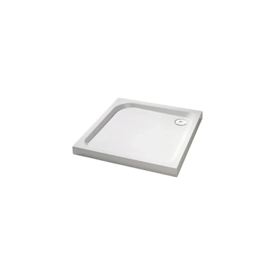 Kolo First szögletes zuhanytálca mélység: 4 cm, kifolyó: 90 mm, panellel és lábakkal együtt szállítva, 90 x 16,5 cm