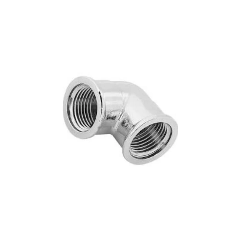 Sárgaréz könyök idom, 1/2" BB, krómozott, Slovarm