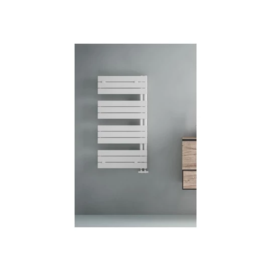 Lazzarini ALBA decorative törölközőszárító radiátor 830x600 mm egyenes, fehér, 448 W
