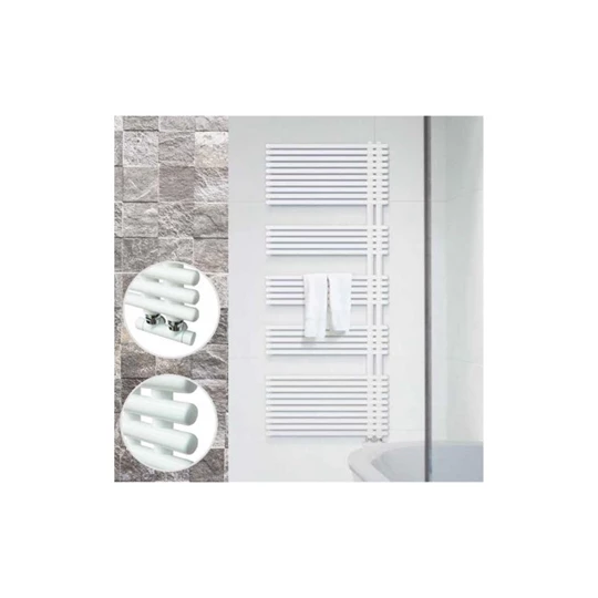 Lazzarini GARDA decorative törölközőszárító radiátor egyenes, fehér, 700x600 mm