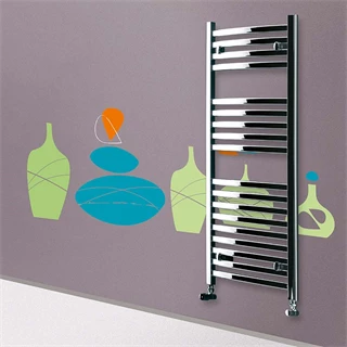 Lazzarini design radiátor MERANO, íves, króm, 800x600 mm