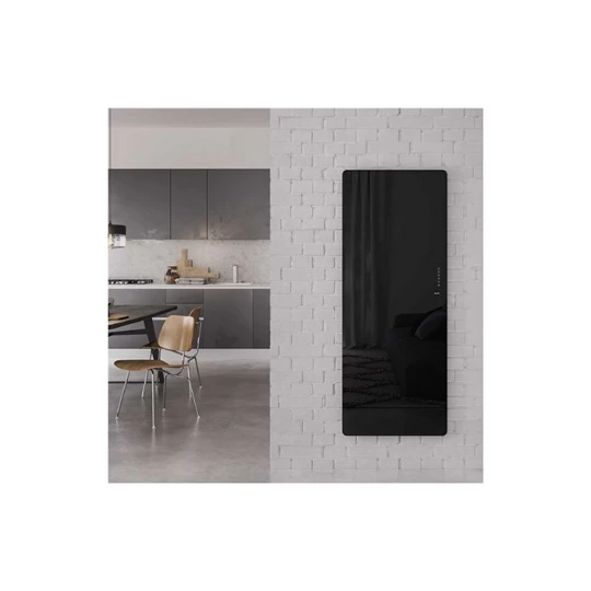 Lazzarini E-MIRROR elektromos design radiátor, 1520x600 mm fekete