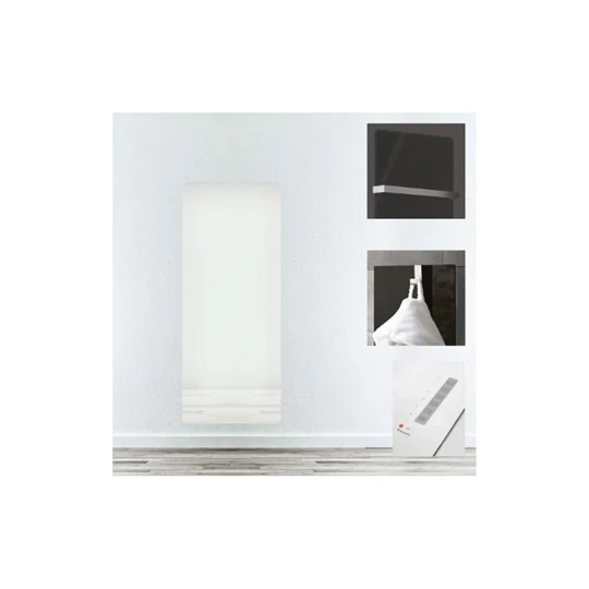 Lazzarini E-MIRROR elektromos design radiátor, 1520x600 mm fekete