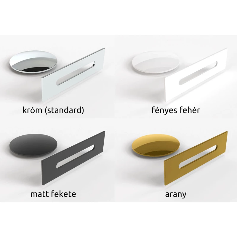 M-Acryl Balance akrilkád 160*75,  + előlap + láb (fekete) bal/króm lefolyó