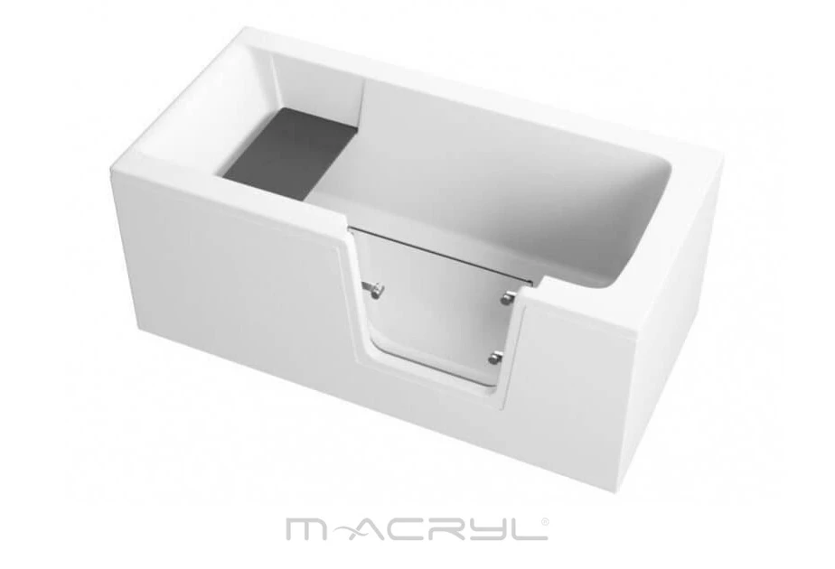 M-Acryl Héra kád 170x75 + előlap (üveg) + láb jobb
