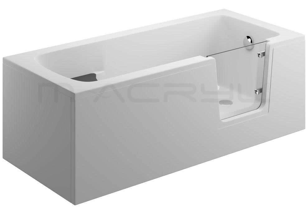 M-Acryl Héra kád 170x75 + előlap (üveg) + láb jobb