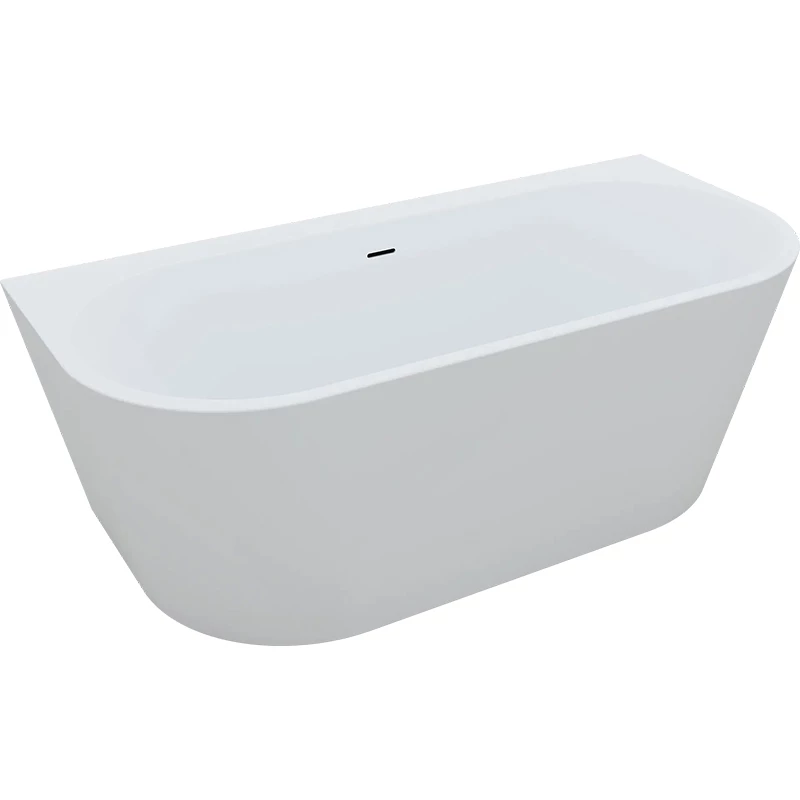 M-Acryl Optima kád 160x75 + előlap (fehér) + láb/ króm lefolyó