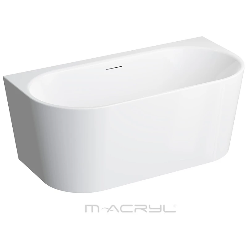M-Acryl Velvet akrilkád 150*75,  + előlap + láb (fehér) /fehér lefolyó