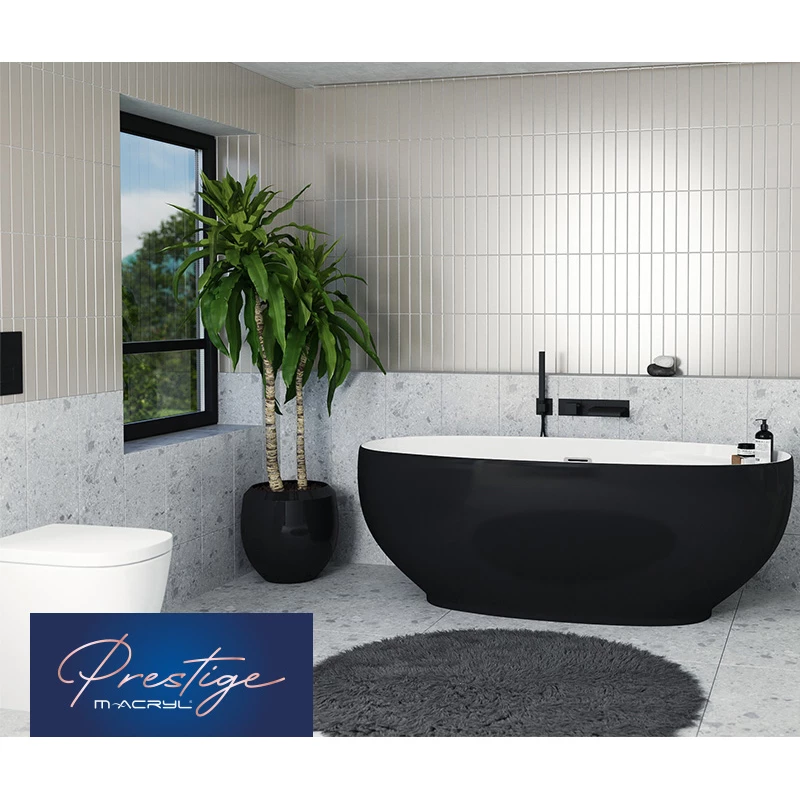 M-Acryl Zen akrilkád 165*75, félszabadon álló, + előlap + láb (fehér)/króm lefolyó