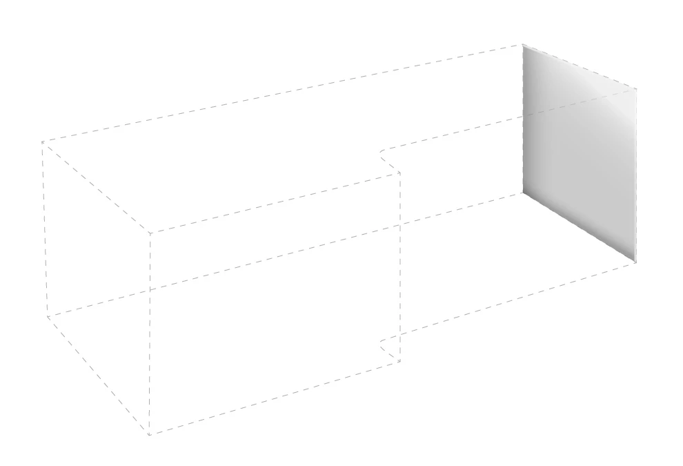 M-Acryl oldallap LINEA 700*520mm fehér, előlap rögzítő szettel