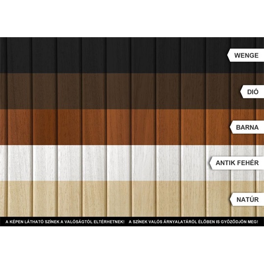 M-Acryl oldallap trópusi fa wenge 70-100cm