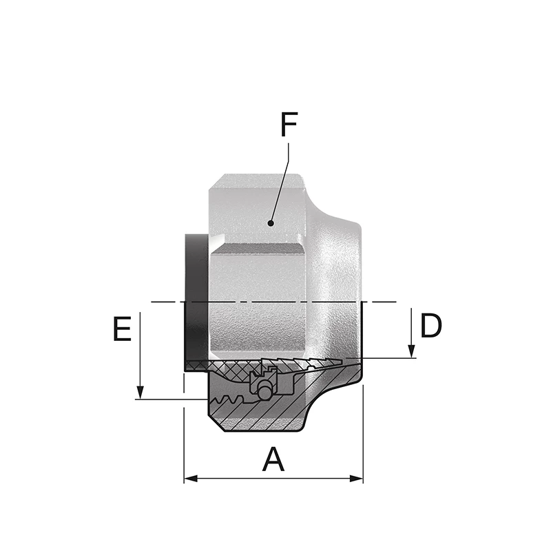 Meibes csatlakozó 15mm 3/4" eurókónusz,  gumibetétes /db