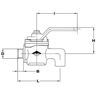Mofém AHA ürítő gömbcsap, 1/4”