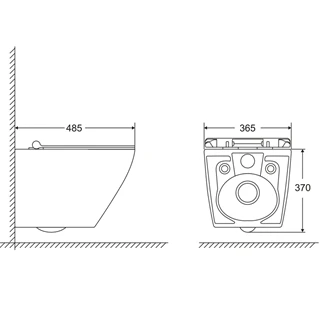 Mofém Evo Peremmentes fali WC Soft Close ülőkével