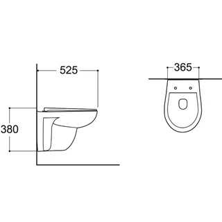 Mofém Evo Peremmentes fali WC Soft Close ülőkével lecsapódásgátló antibakteriális Duroplast ülőke fedéllel