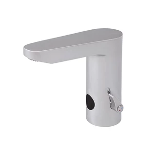 Mofém M-Tronic elektromos mosdó  csaptelep, MLU 54, 6V-os mágnesszelep, 4x1,5V alkáli elemmel