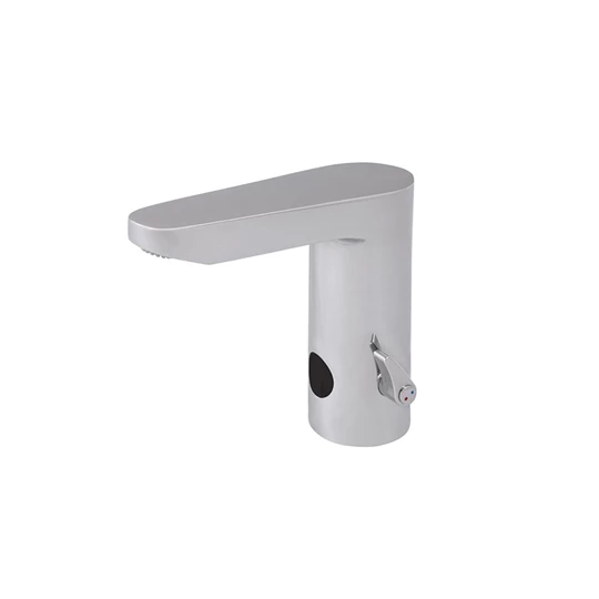 Mofém M-Tronic elektromos mosdó  csaptelep, MLU 54, 6V-os mágnesszelep, 4x1,5V alkáli elemmel