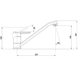 Mofém Mambo Pro álló mosogató csaptelep, forgatható kifolyócsővel, kifolyócső: 225 mm
