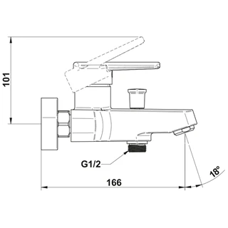 Mofém Mambo Pro kádtöltő csaptelep, Basic zuhanyszettel