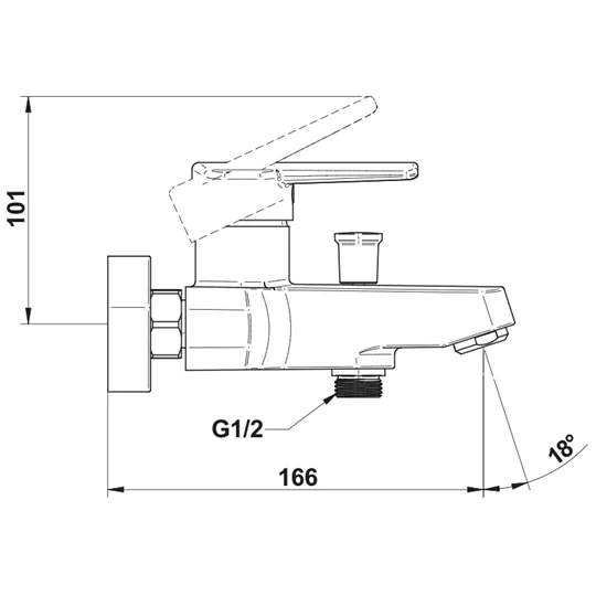 Mofém Mambo Pro kádtöltő csaptelep, Basic zuhanyszettel