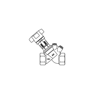 Oventrop Aquastrom C cirkulációs beszabályozó szelep, DN15, Rp 1/2" bm, szigetelés és hőmérő nélkül