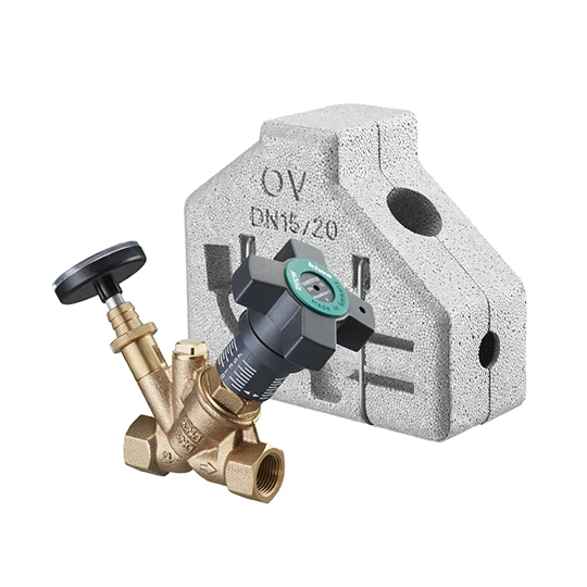 Oventrop Aquastrom C cirkulációs beszabályozó szelep, DN15, Rp 1/2" bm, szigetelés és hőmérővel
