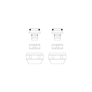 Oventrop Cofit S szorítógyűrűs csavarzat párban, 16 x 2.0 mm x G 3/4" hollandi, nikkelezett