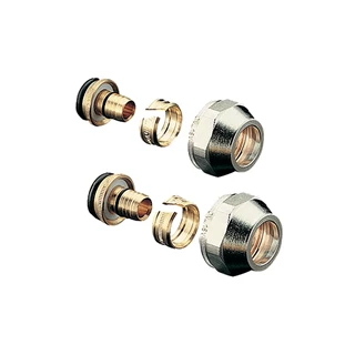 Oventrop Cofit S szorítógyűrűs csavarzat párban, 16 x 2.0 mm x G 3/4" hollandi, nikkelezett