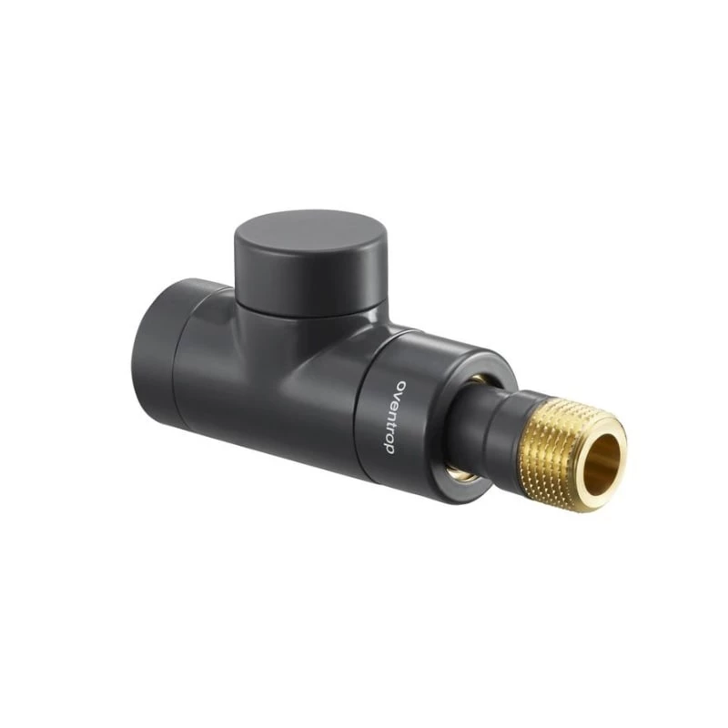 Oventrop E típusú visszatérő raditátorszelep, Combi E, PN10, DN15, 1/2", egyenes, antracit