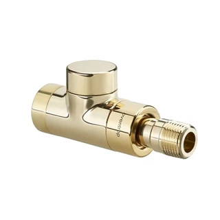 Oventrop E típusú visszatérő raditátorszelep, Combi E, PN10, DN15, 1/2", egyenes, aranyozott