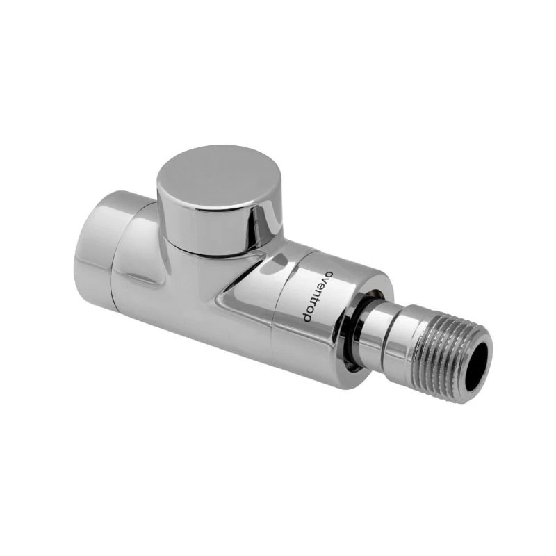 Oventrop E típusú visszatérő raditátorszelep, Combi E, PN10, DN15, 1/2", egyenes, krómozott