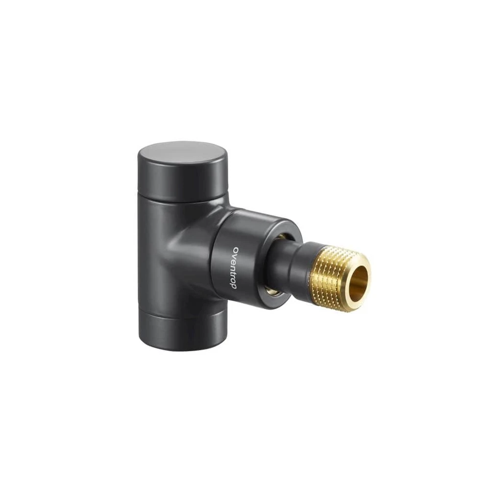 Oventrop E típusú visszatérő raditátorszelep, Combi E, PN10, DN15, 1/2", sarok, antracit