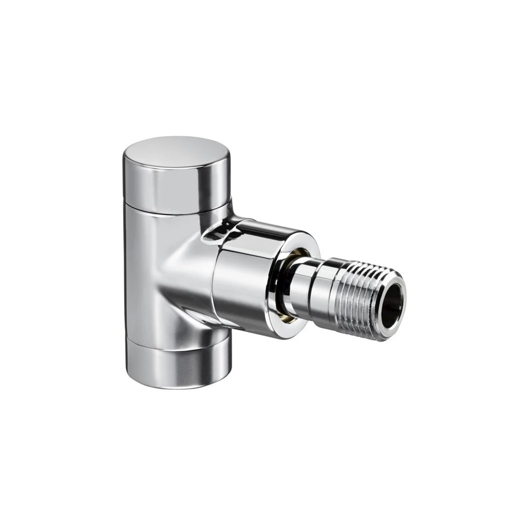 Oventrop E típusú visszatérő raditátorszelep, Combi E, PN10, DN15, 1/2", sarok, krómozott