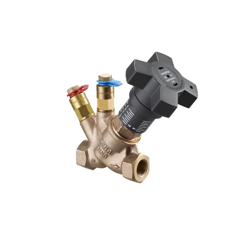 Oventrop Hydrocontrol VTR beszabályozó szelep, DN15, 1/2" bm, 2 db mérőszeleppel, vörösöntvény, kvs=3.88